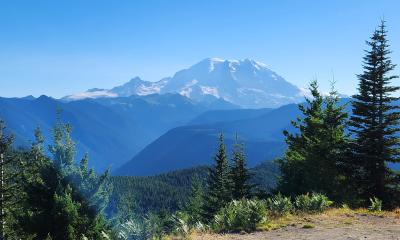 Mount Rainier from Green Water Foot Hills