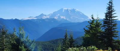 Mount Rainier from Green Water Foot Hills