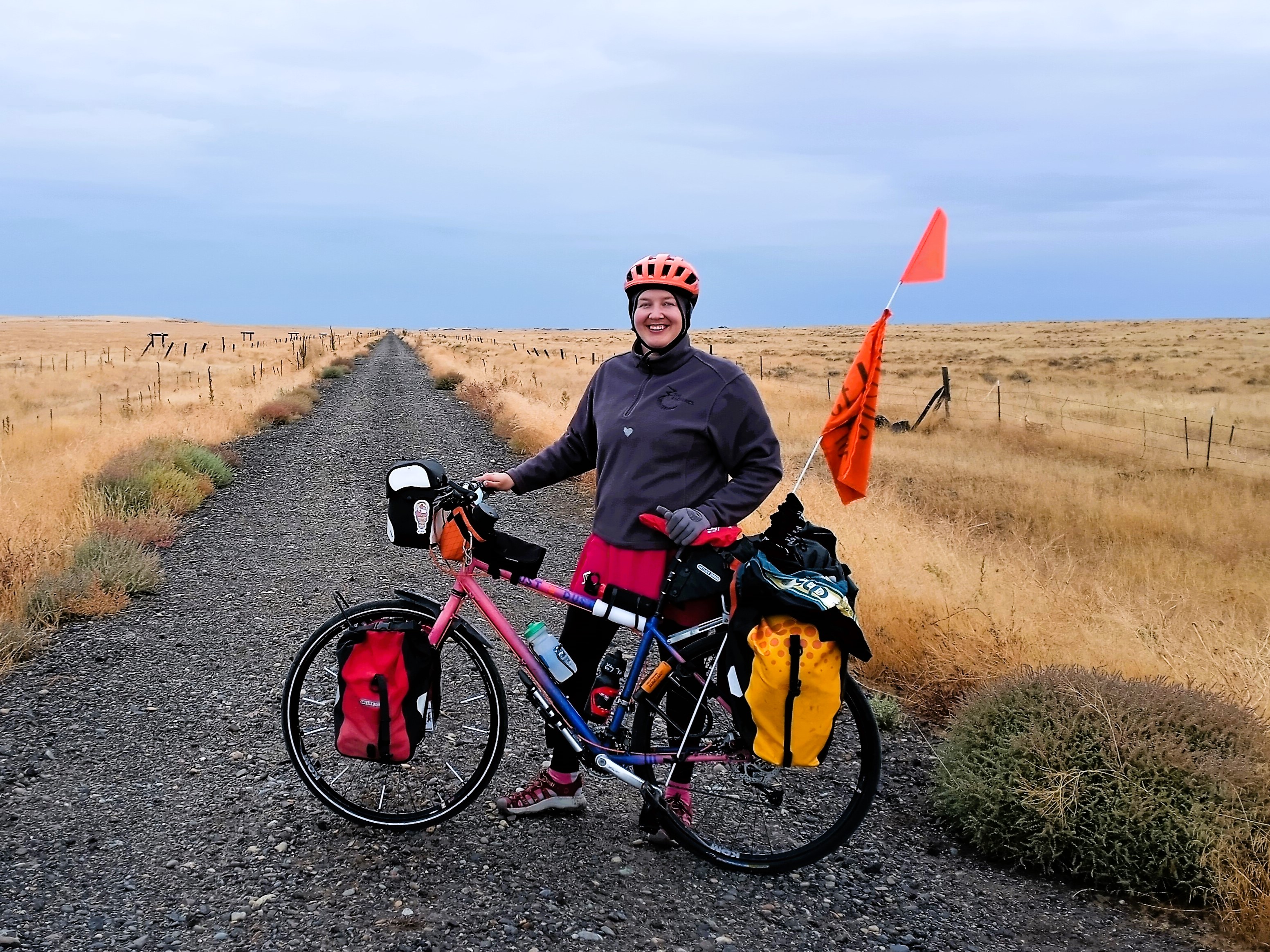 Amy Korver on the trail