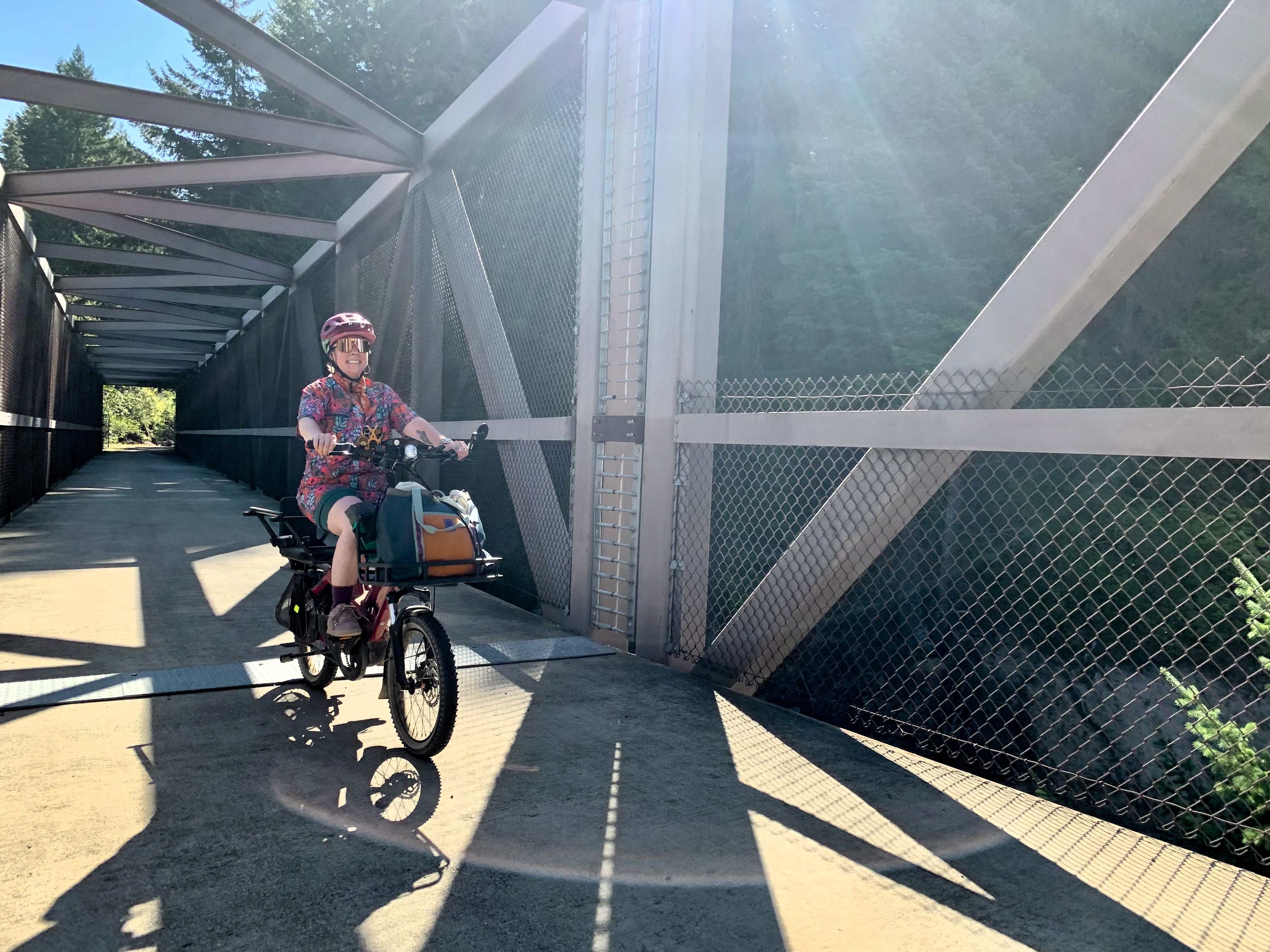 Dayna rode on her Tern