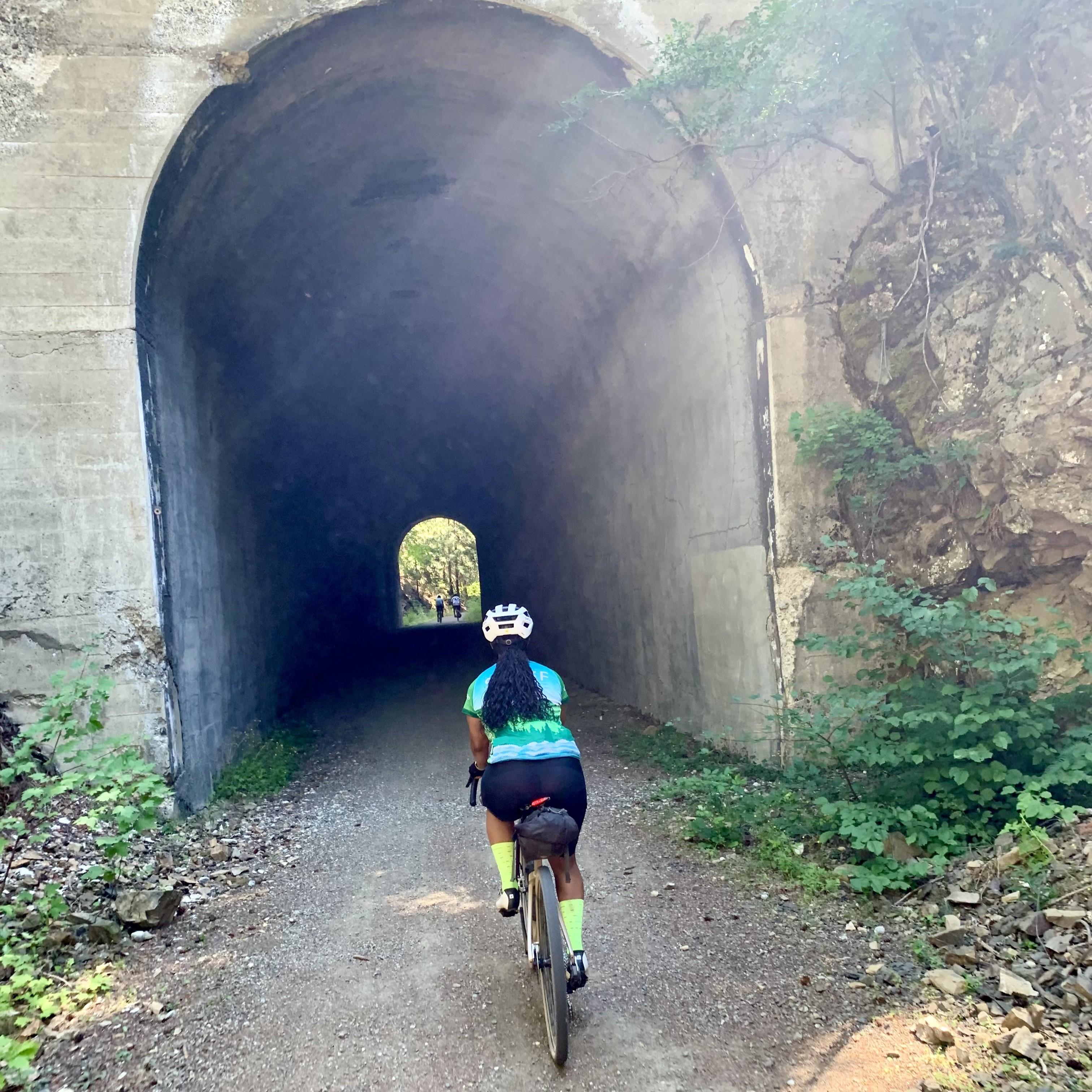 One of the tunnels on Iron Horse Gravel