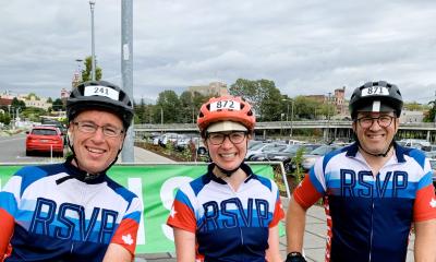 Wearing their sweet RSVP jerseys