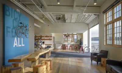 Inside the Cascade Bicycle Club office