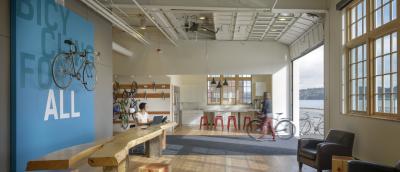 Inside the Cascade Bicycle Club office