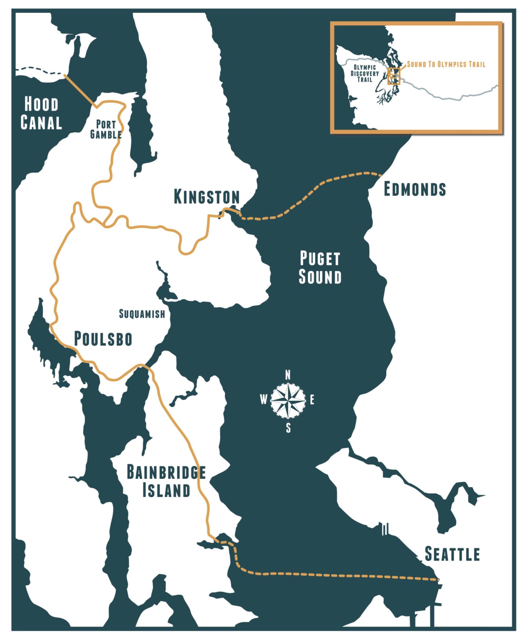 Sound to Olympics Trail map