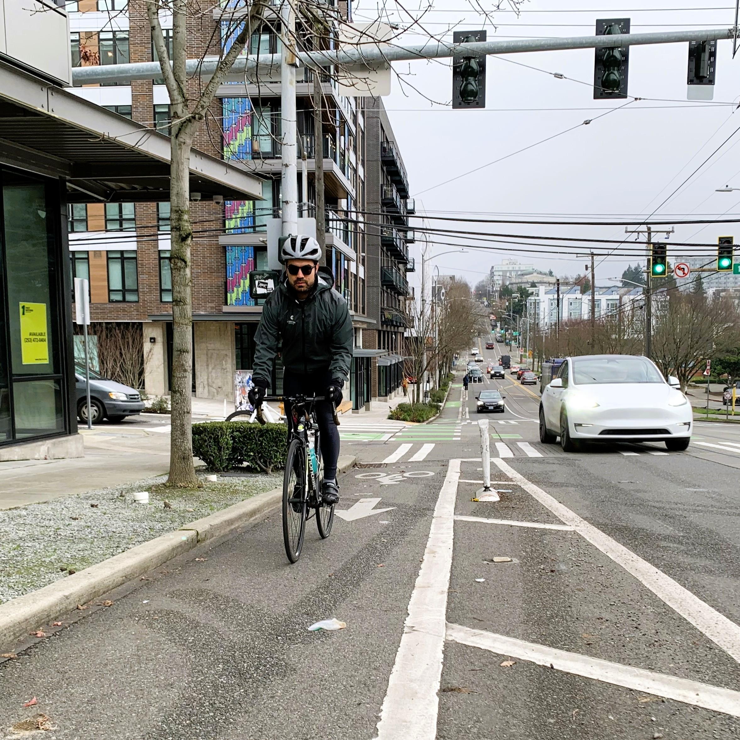 Yesler now has a Better Bike Lane