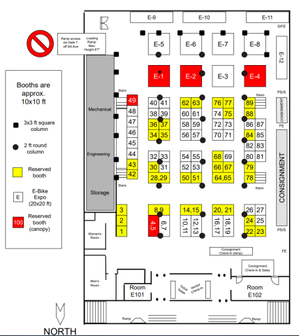 Floorplan for vendor booths