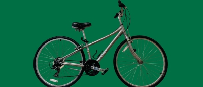 MER bike on dark green background