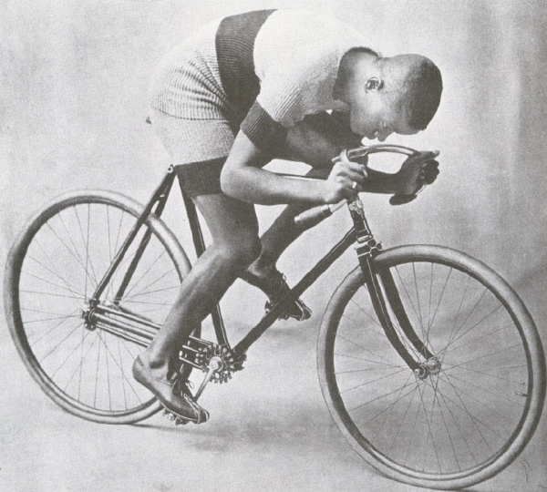 Photo of Major Taylor on a bike