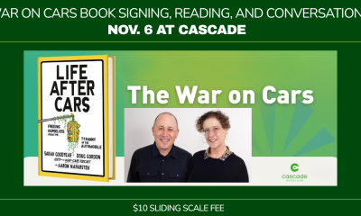 The hosts of The War on Cars are coming to Cascade for a community event on Nov. 6 from 7 to 8 p.m.