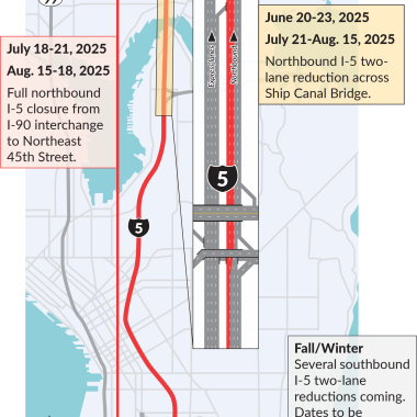 Revive I-5 Yesler Project Map Timeline